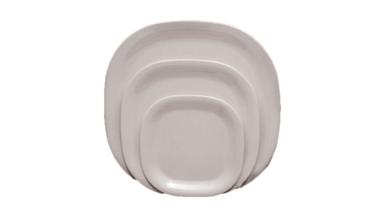 12″ x 12″ Square Plate Melamine (White) | Rental