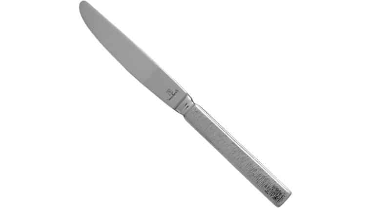 Acqua Silver Round Tip Dinner Knife | Rental