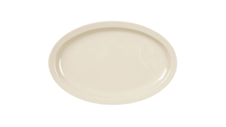 11 1/2″ x 8″ Narrow Rim Oval Melamine Platter (White) | Rental