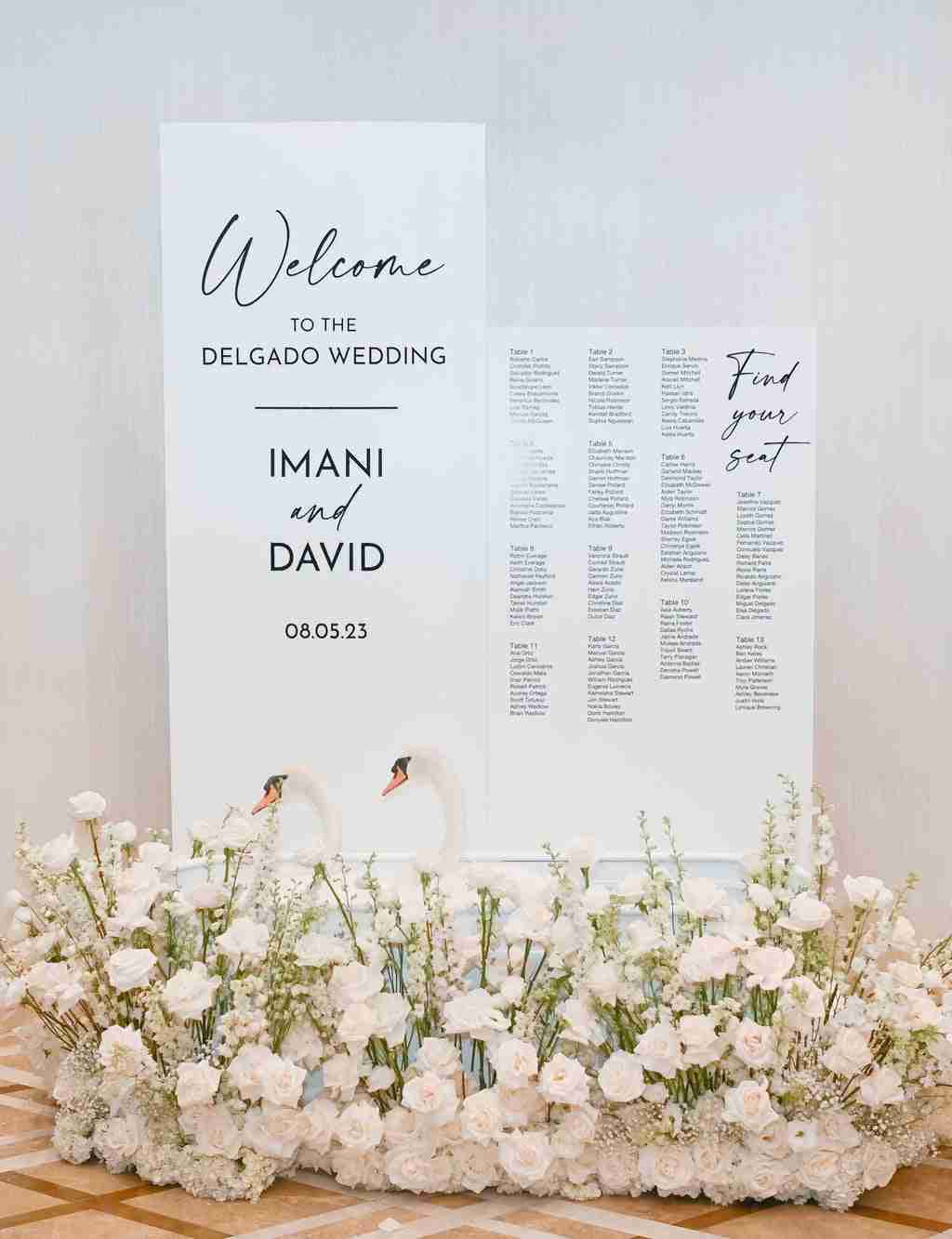 Welcome Sign & Seating Chart Display (Wording Not Included) | Rental