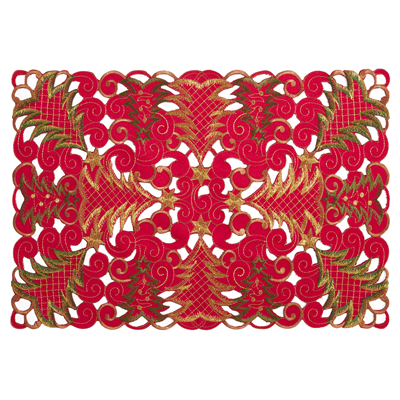 QX296 Xmas Tree Cutwork Placemat | Rental