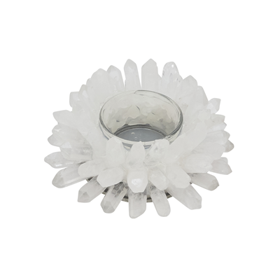 V522 Rock Quartz Votive Holder | Rental V522 Rock Quartz Votive Holder | Rental