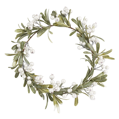 WR446 White Berry Wreath | Rental WR446 White Berry Wreath | Rental