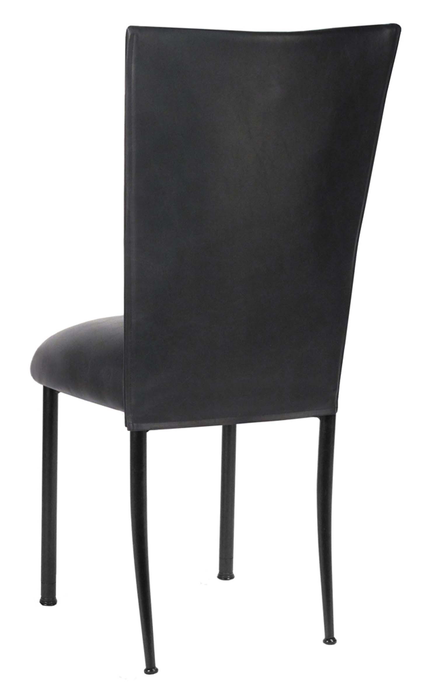 Black Leatherette Chair Cover and Cushion on Black Leg – Chameleon Chair Collection | Rental Black Leatherette Chair Cover and Cushion on Black Leg – Chameleon Chair Collection | Rental