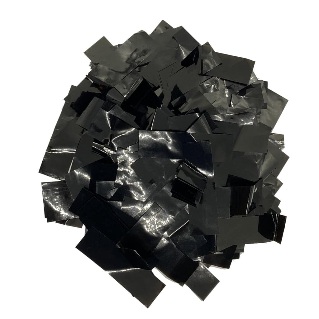 Black Metallic Foil Confetti (1lb) | Rental