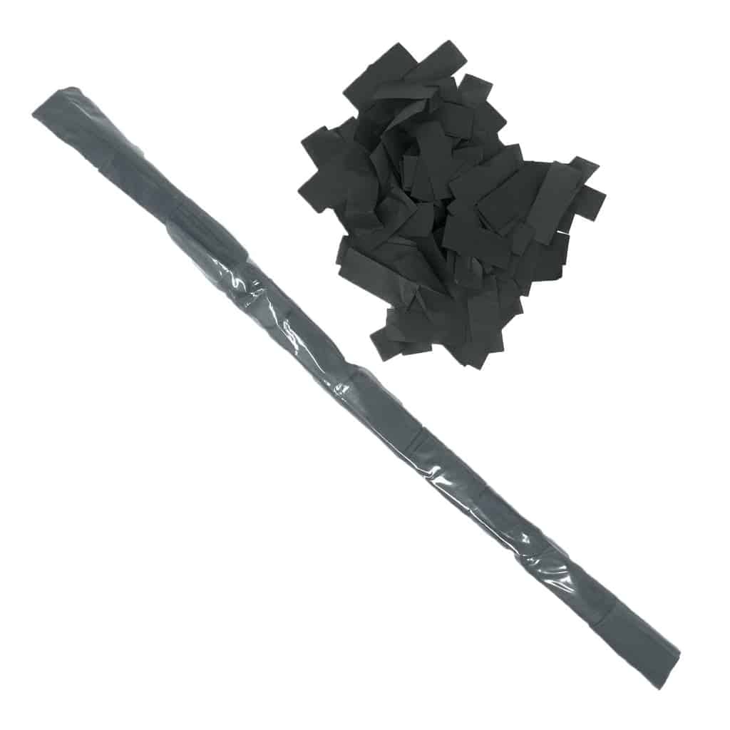 Black Tissue Confetti – Speed Load Cannon Sleeve (1/4lb) | Rental
