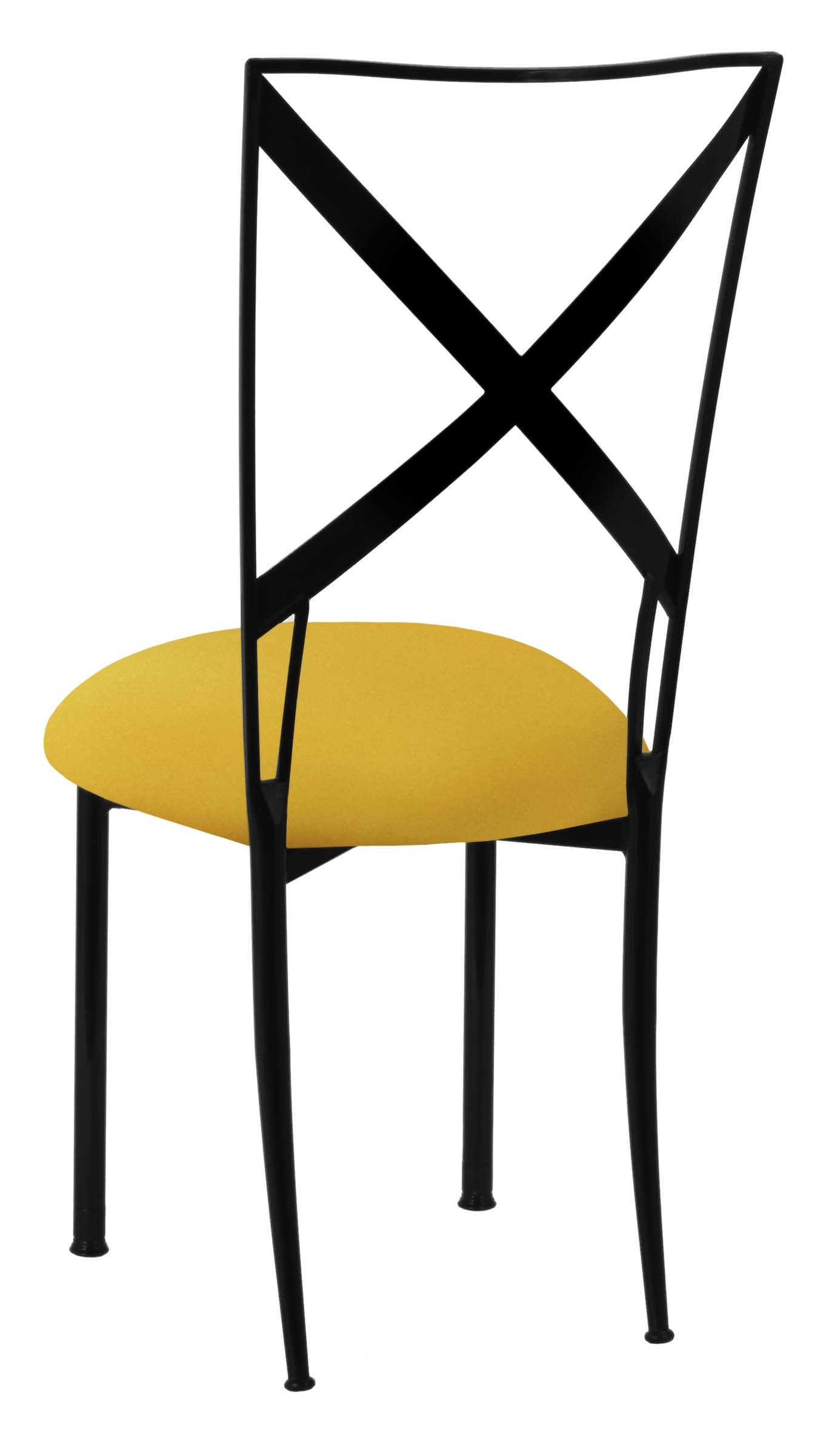 Blak. with Bright Yellow Stretch Knit Cushion – Chameleon Chair Collection | Rental