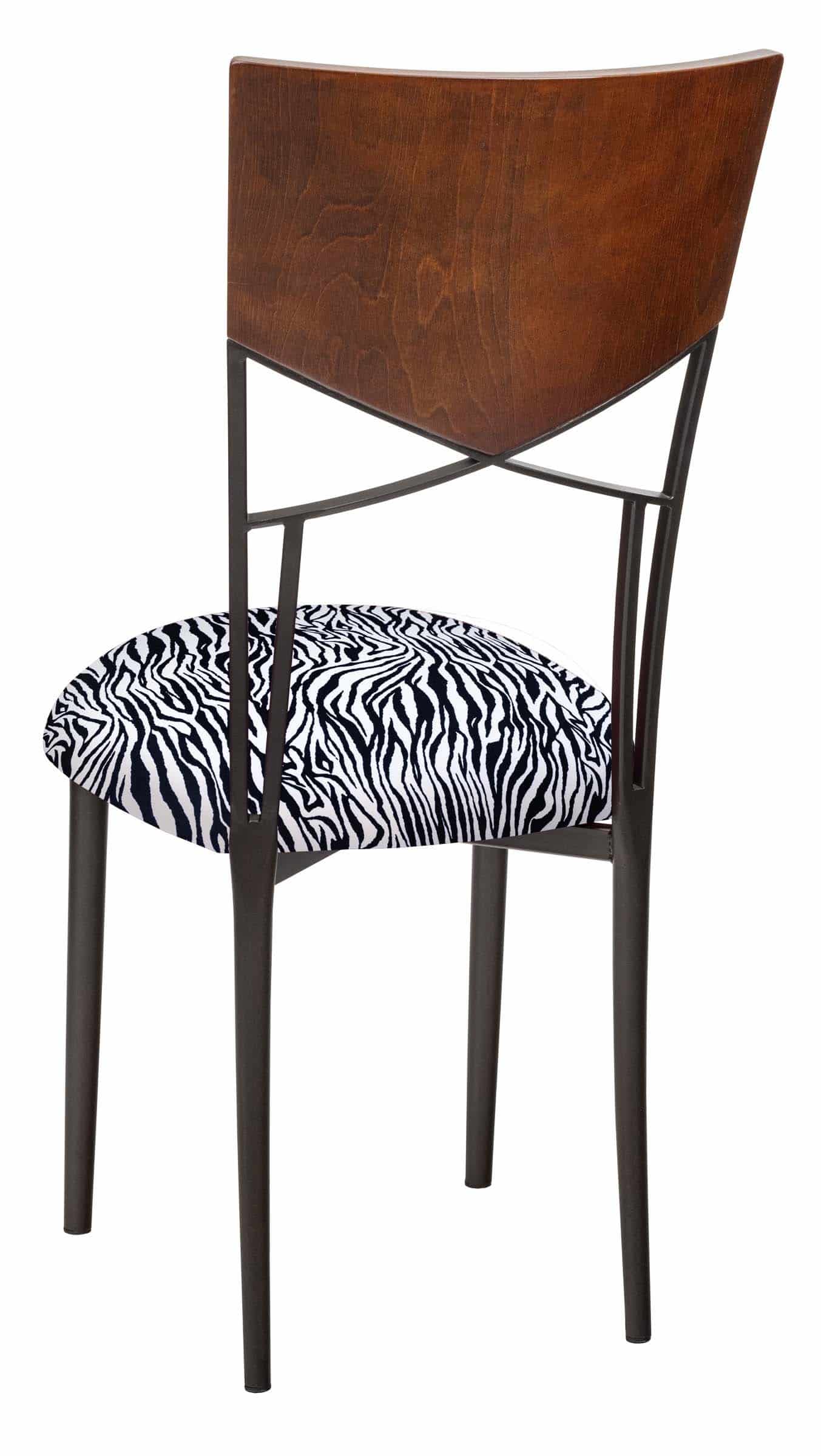 Butterfly Woodback with Black and White Zebra Stretch Knit Cushion – Chameleon Chair Collection | Rental Butterfly Woodback with Black and White Zebra Stretch Knit Cushion – Chameleon Chair Collection | Rental