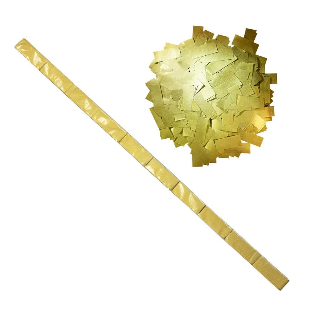 Gold Shimmer Tissue Confetti – Speed Load Cannon Sleeve (1/4lb) | Rental Gold Shimmer Tissue Confetti – Speed Load Cannon Sleeve (1/4lb) | Rental