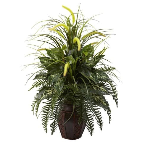 Mixed Greens & Cattails w/Planter | Rental