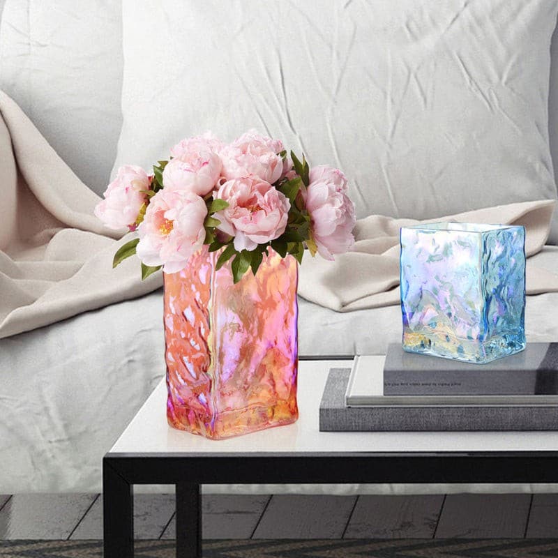 Opalescent Rectangle Vase | Rental