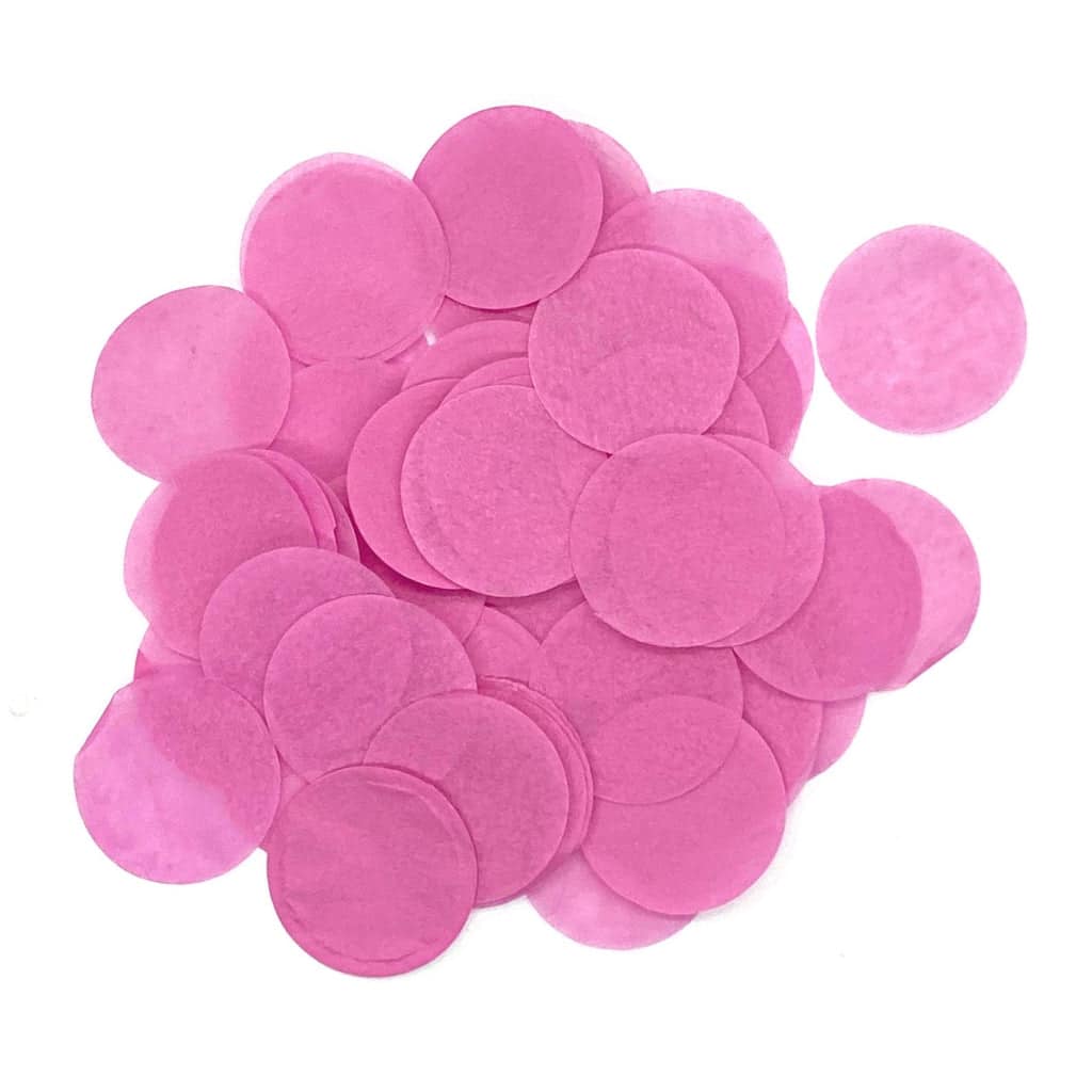 Pink Tissue Paper Confetti Dots – 1″ Circles (1lb) | Rental