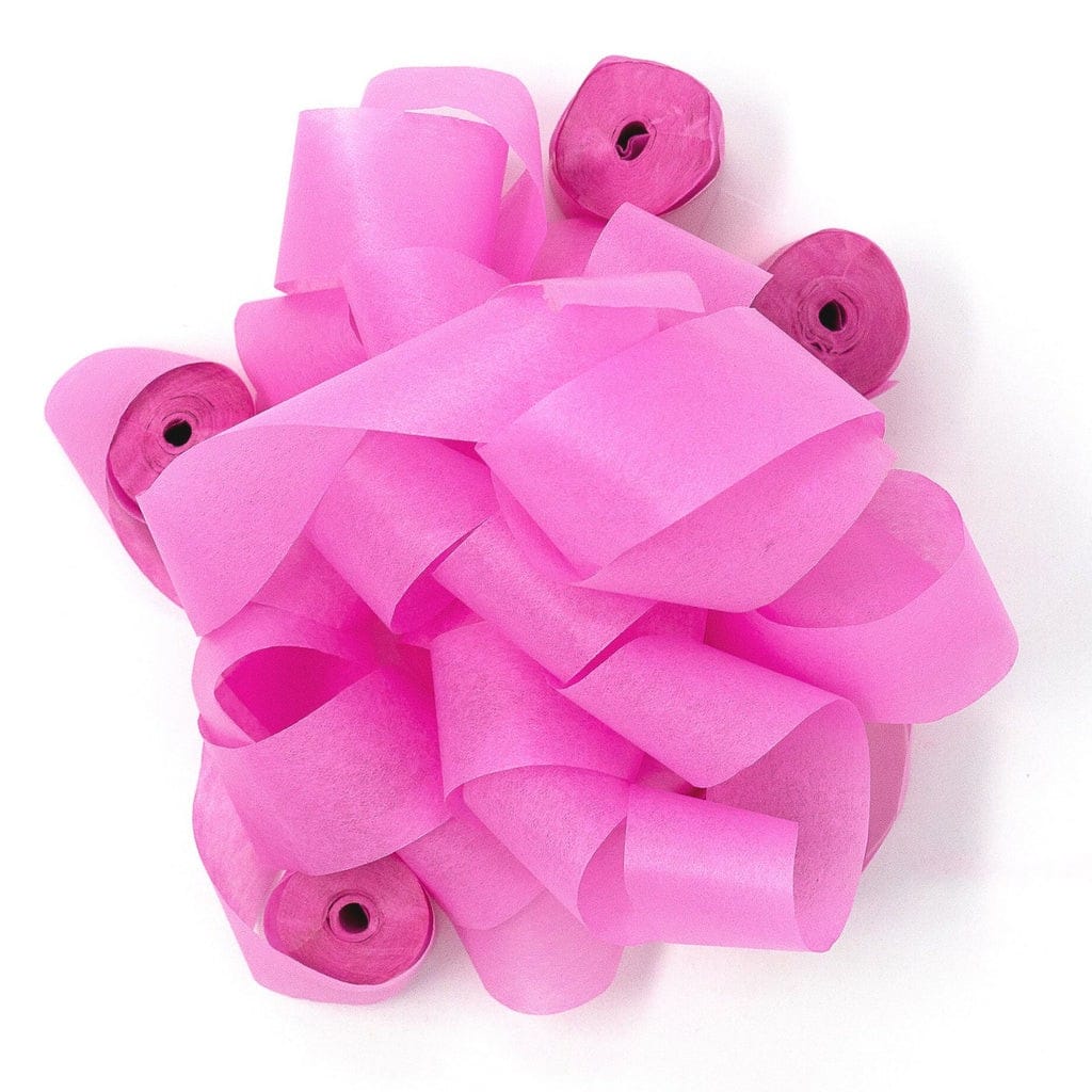 Pink Tissue Paper Streamers – 20 Rolls (1″ x 30′) | Rental