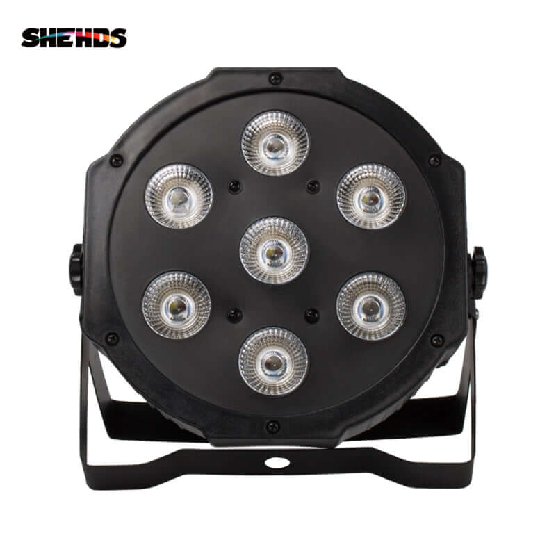 SHEHDS 7x18W LED Par Light Silent Slim RGBWA+UV Stage Lighting | Rental SHEHDS 7x18W LED Par Light Silent Slim RGBWA+UV Stage Lighting | Rental