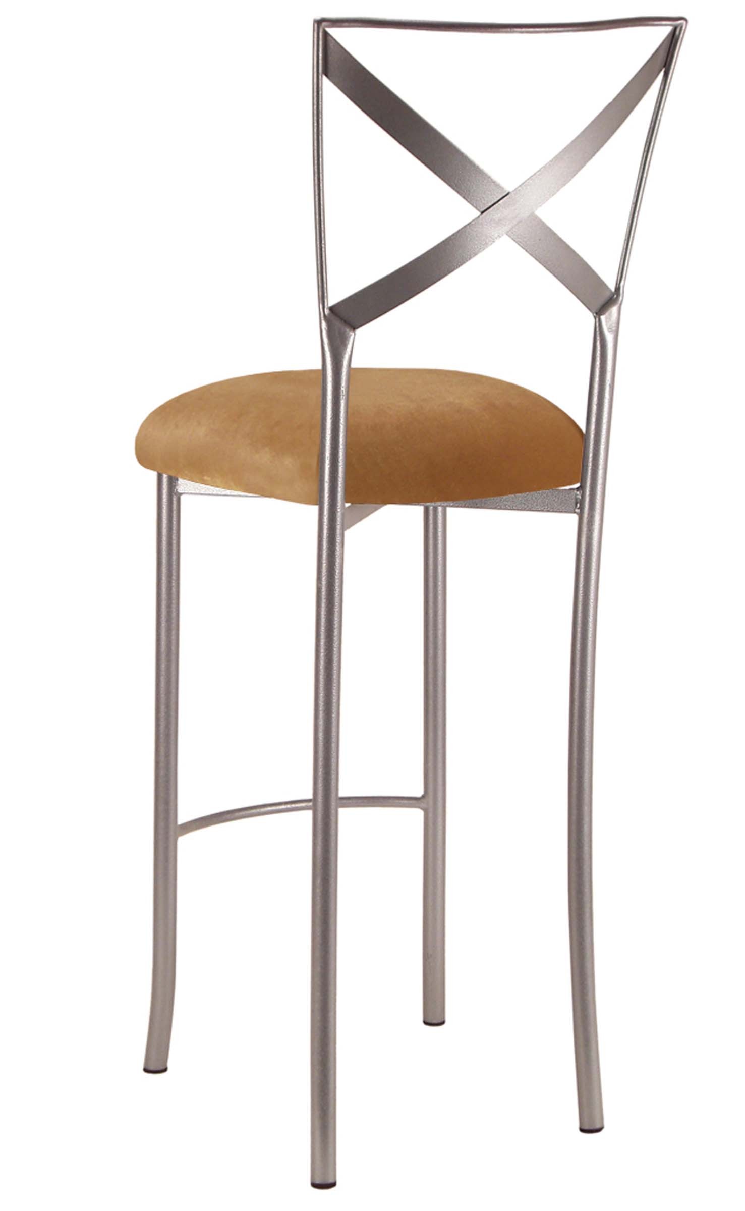 Simply X Barstool with Gold Velvet Cushion – Chameleon Chair Collection | Rental