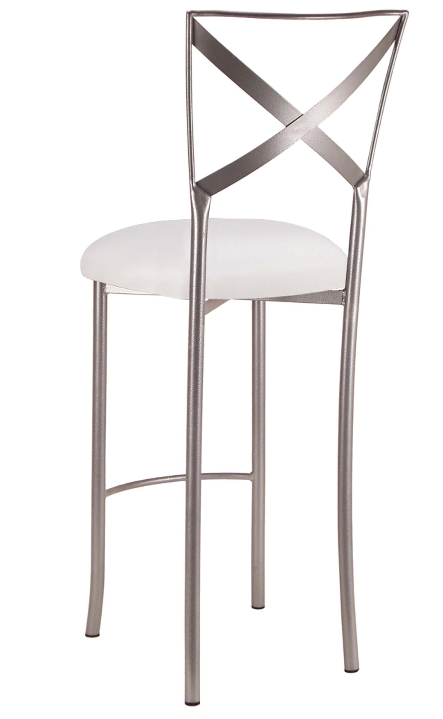 Simply X Barstool with White Stretch Knit Cushion – Chameleon Chair Collection | Rental