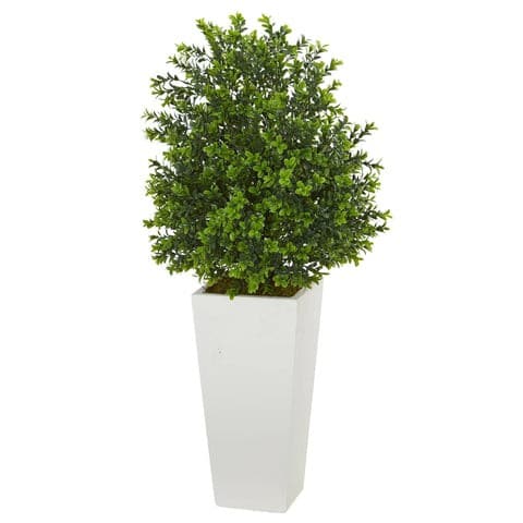Sweet Grass Artificial Plant in White Tower Planter (Indoor/Outdoor) | Rental