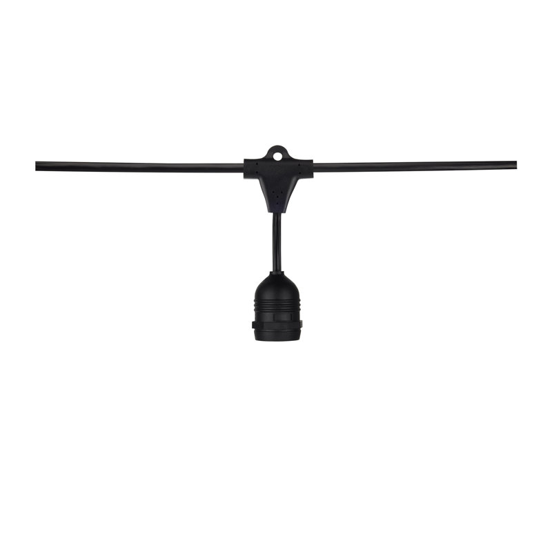 Part – 48′ Black String C9 – Large String Light Strand Only | Rental