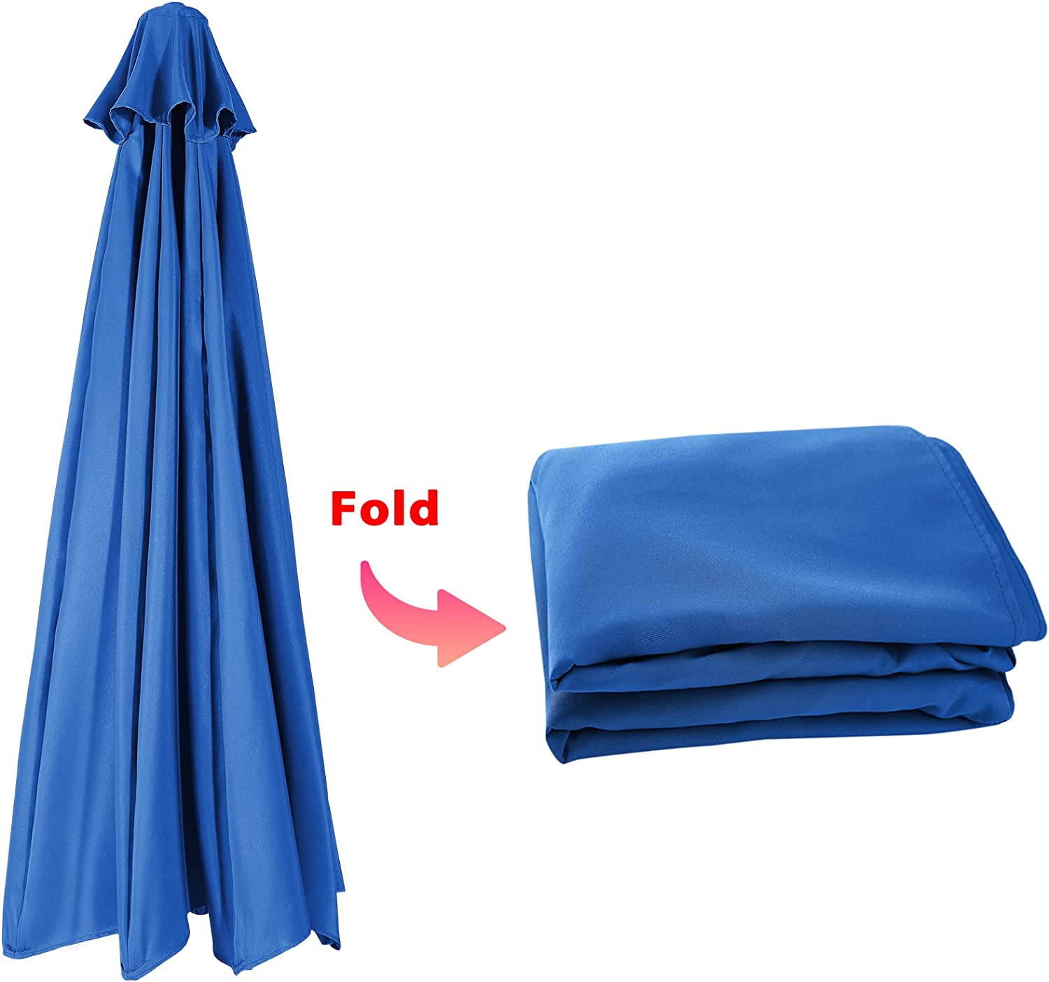 Part – 9′ Market Umbrella Top Only – Sky Blue | Rental