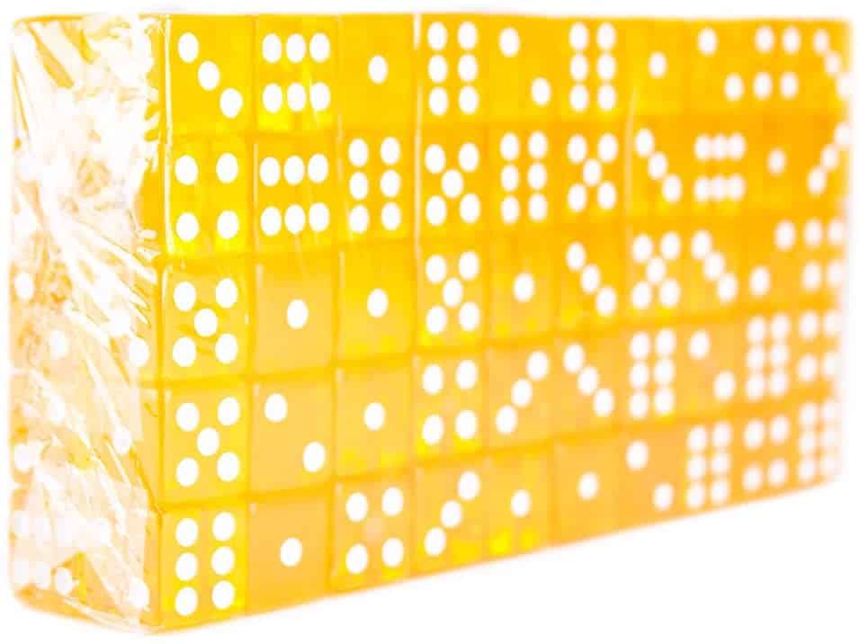 Part  – 16mm Yellow Rounded Casino Dice | Rental