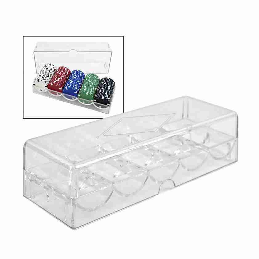 Part  – Acrylic Poker Chip Rack & Cover (5 Row/100 Chip) – Clear | Rental