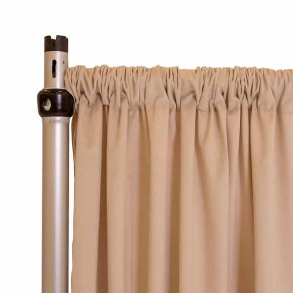 Fire Velvet (IFR) Drape w/ Sewn Rod Pocket – Oat | Rental