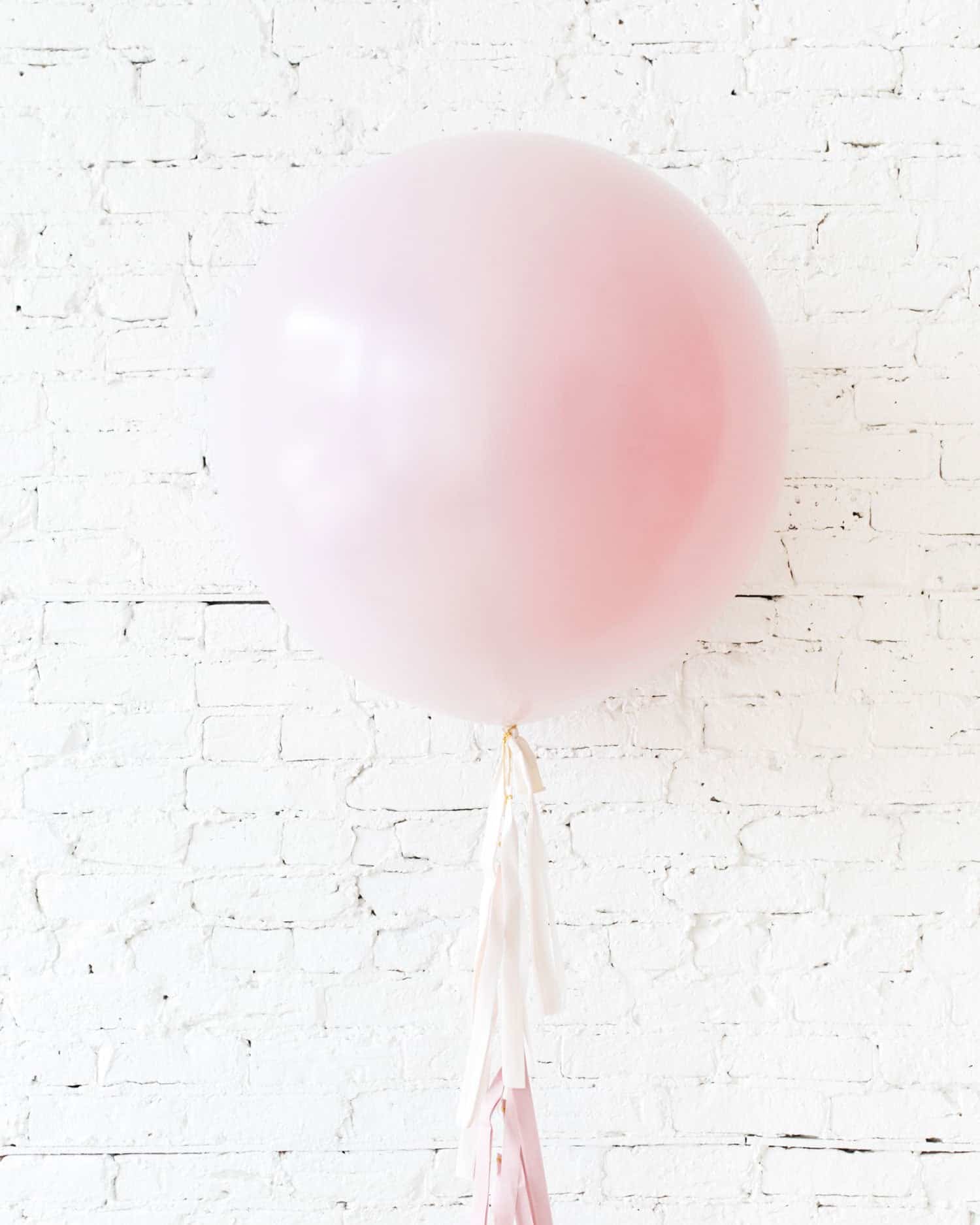 Pearl Light Rose Giant Balloon and Ombre Pink Tassel | Purchase Pearl Light Rose Giant Balloon and Ombre Pink Tassel | Purchase