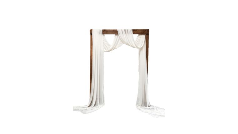Honey Brown Classic Arch With Ivory Chiffon Draping Kit | Rental Honey Brown Classic Arch With Ivory Chiffon Draping Kit | Rental
