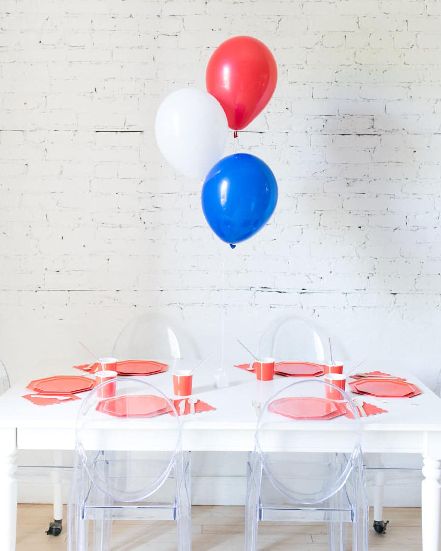 Red, White and Blue 11in Balloons Centerpiece – bouquet of 3 | Rental Red, White and Blue 11in Balloons Centerpiece – bouquet of 3 | Rental