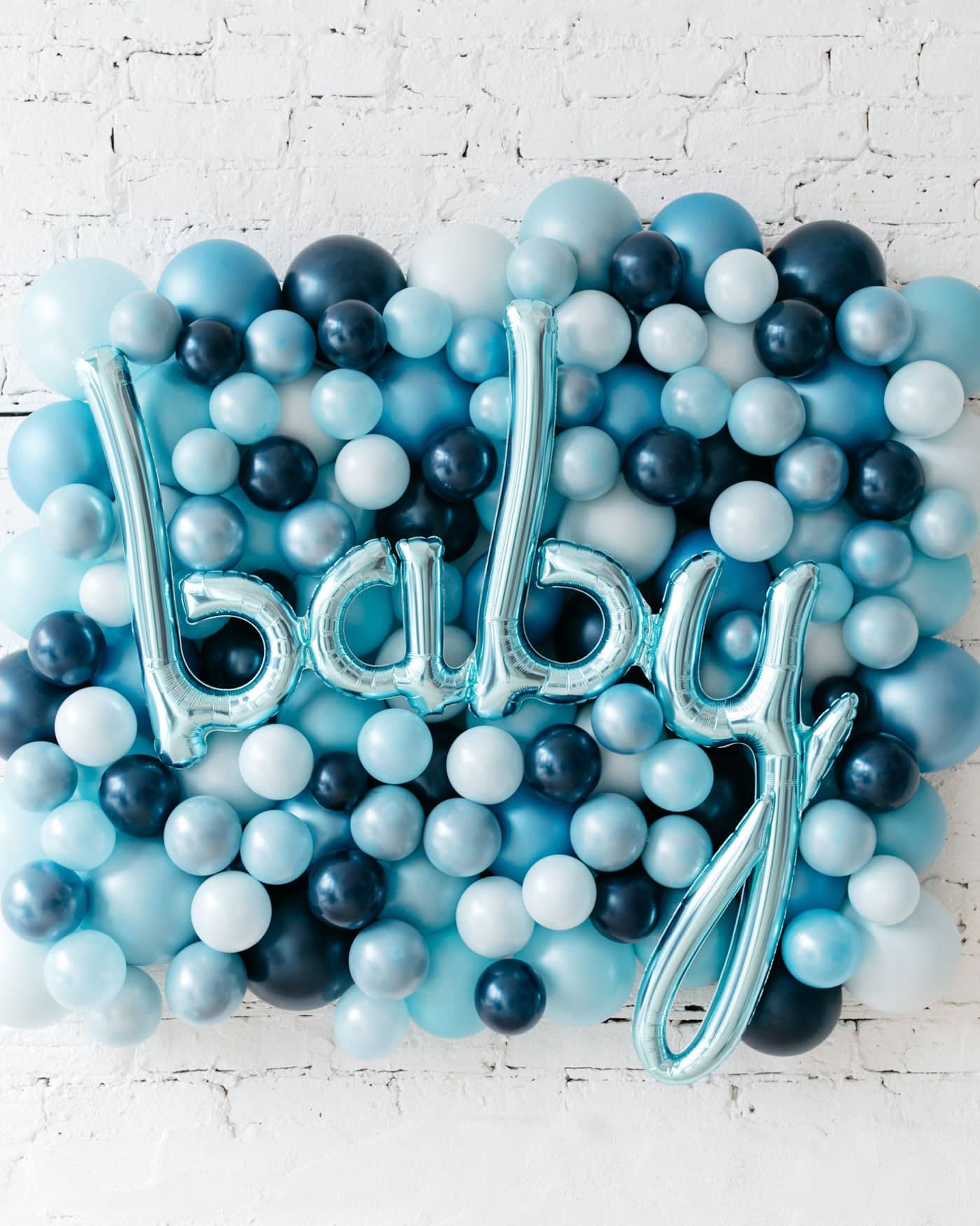 Shades of Blue Palette Baby Script Balloon Backdrop Board – small | Purchase Shades of Blue Palette Baby Script Balloon Backdrop Board – small | Purchase
