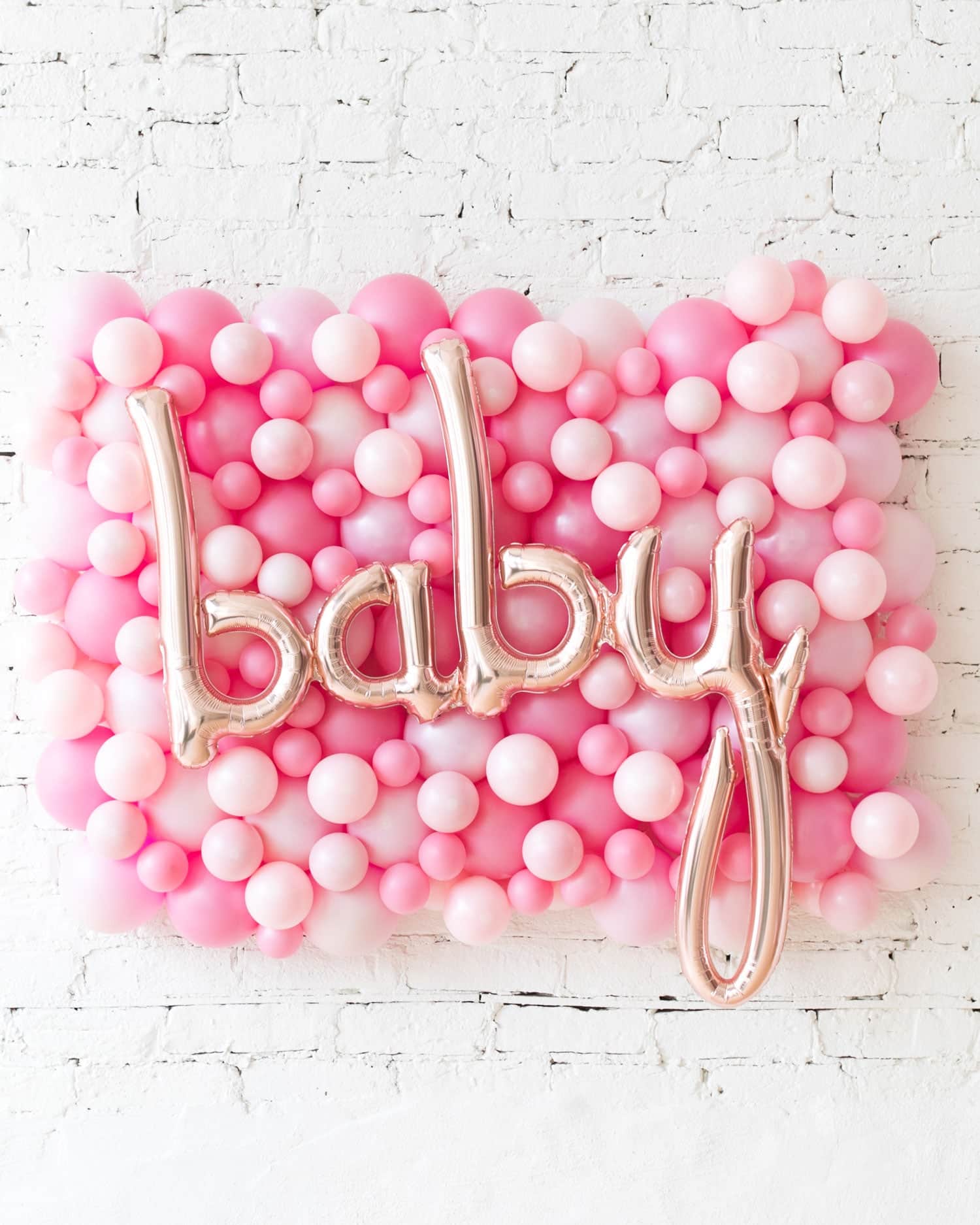Shades of Pink Palette Baby Script Balloon Backdrop Board – small | Purchase Shades of Pink Palette Baby Script Balloon Backdrop Board – small | Purchase