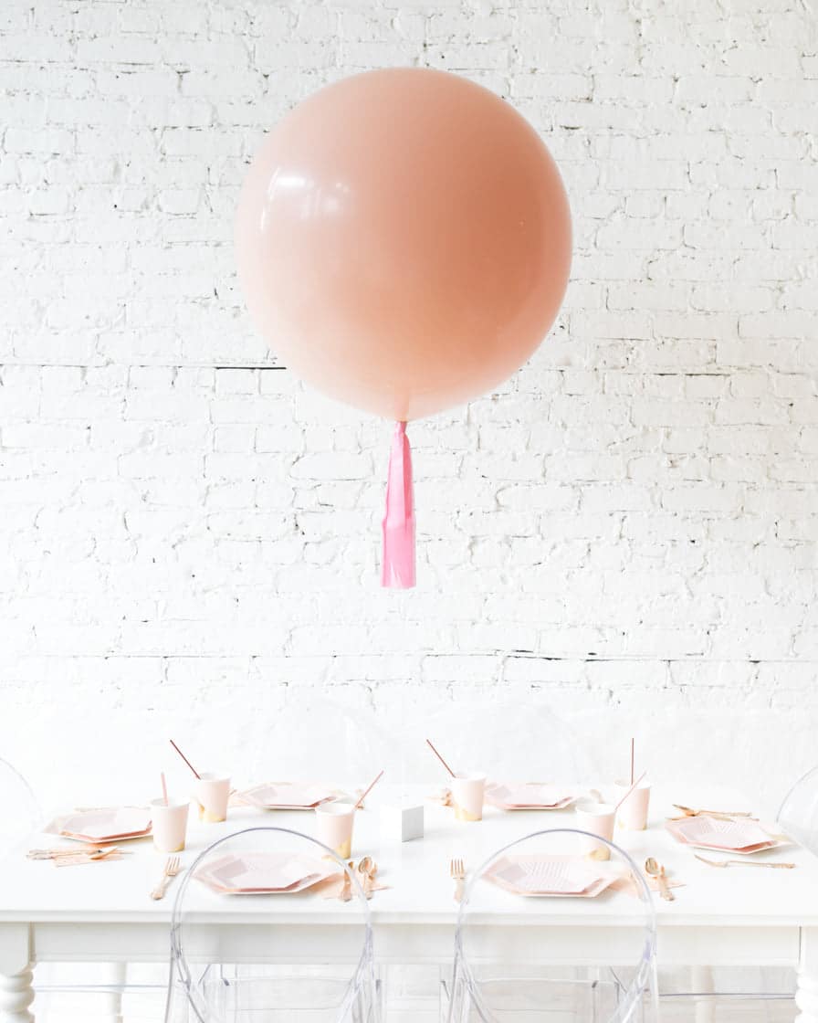 Blushberry Giant Balloon with Pink Skirt Centerpiece | Rental Blushberry Giant Balloon with Pink Skirt Centerpiece | Rental