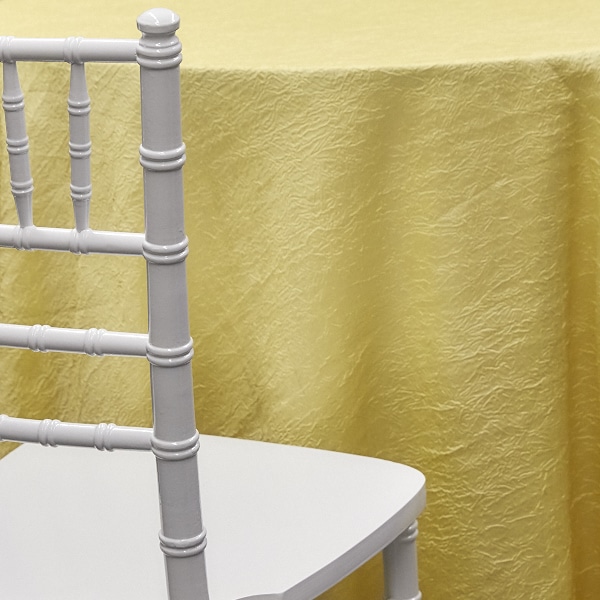 LIGHT GOLD – *FR* Crushed Taffeta Tablecloth by Eastern Mills – Many Size Options | Rental