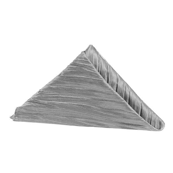 Accordion Crushed Taffeta Napkin – 20″x20″ – Silver | Rental