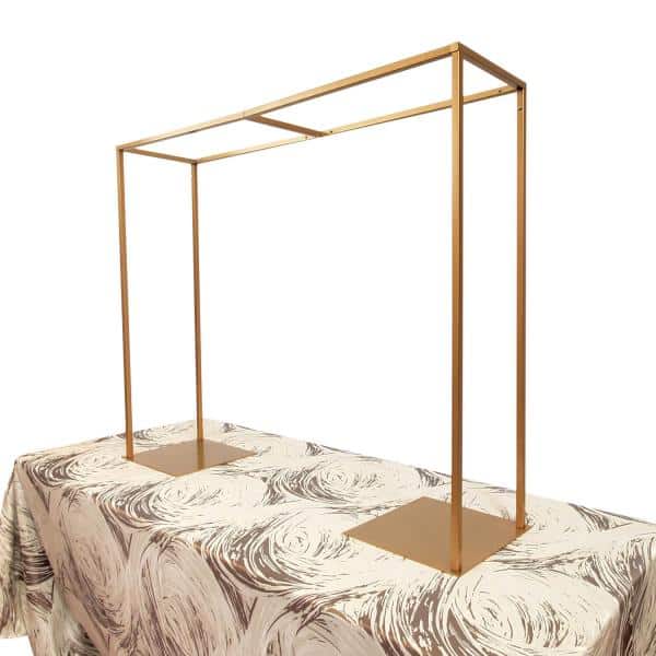 DecoStar™ Long Metal Collapsing Frame for Limitless Decor Options – Soft Matte Gold | Rental DecoStar™ Long Metal Collapsing Frame for Limitless Decor Options – Soft Matte Gold | Rental