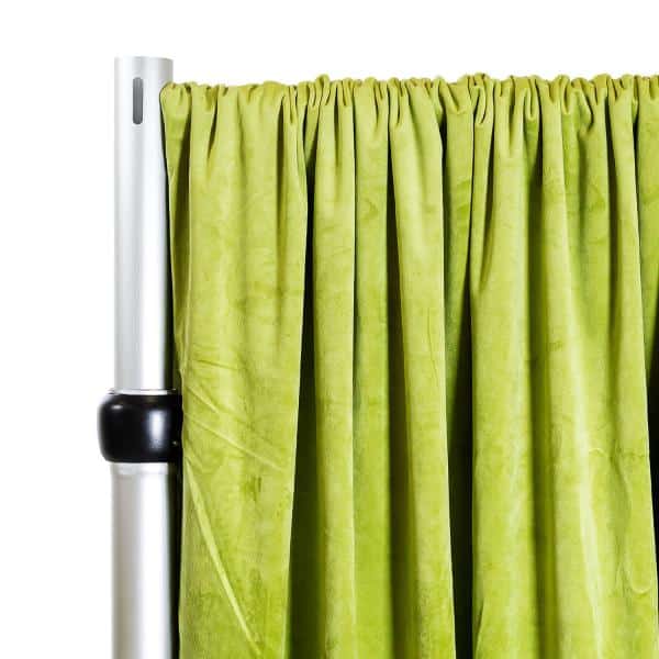 Lavish Velvet Wide Width Drape w/ Sewn Rod Pocket – Moss | Rental