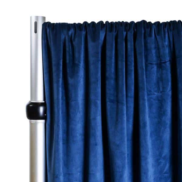 Lavish Velvet Wide Width Drape w/ Sewn Rod Pocket – Navy | Rental