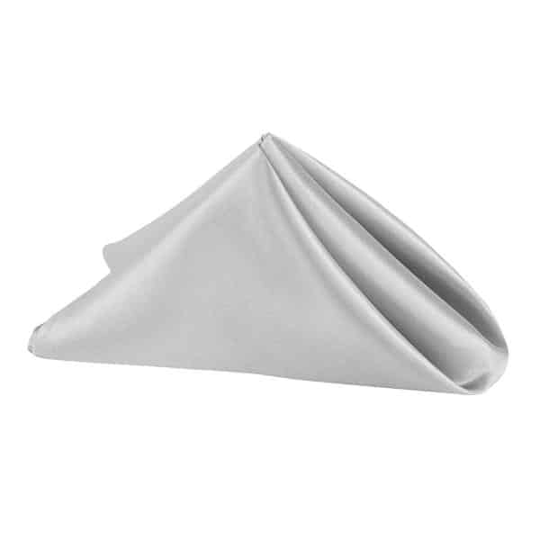 Sleek Satin Napkin 20″x20″ – Silver | Rental Sleek Satin Napkin 20″x20″ – Silver | Rental