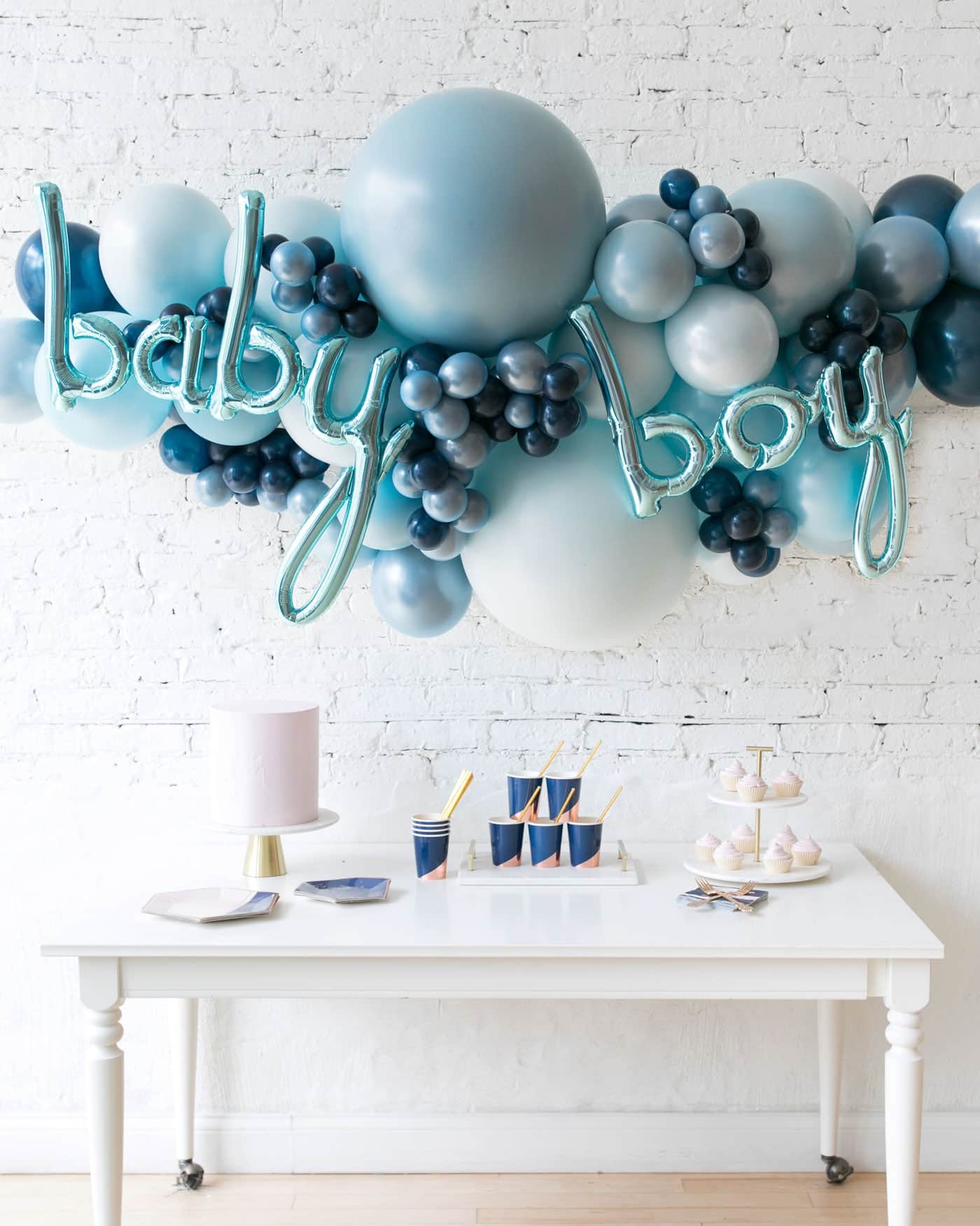 Soft Blue Palette BABY BOY Balloon Garland | Purchase Soft Blue Palette BABY BOY Balloon Garland | Purchase