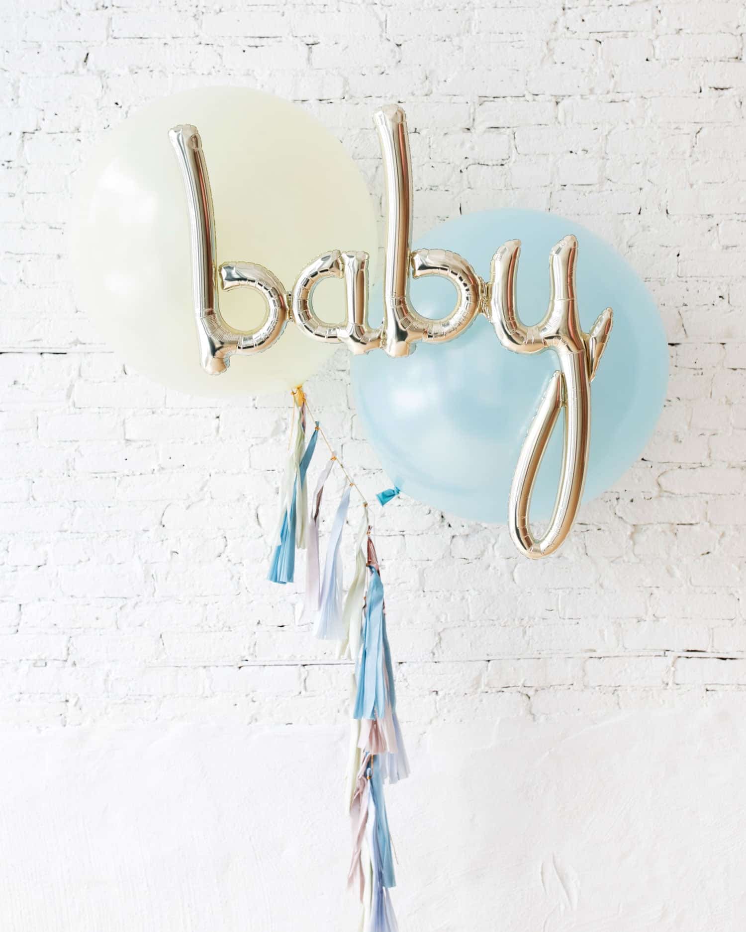 GIFT-Ivory & Light Blue Giant Baby Bouquet and Blush Tassel | Purchase GIFT-Ivory & Light Blue Giant Baby Bouquet and Blush Tassel | Purchase