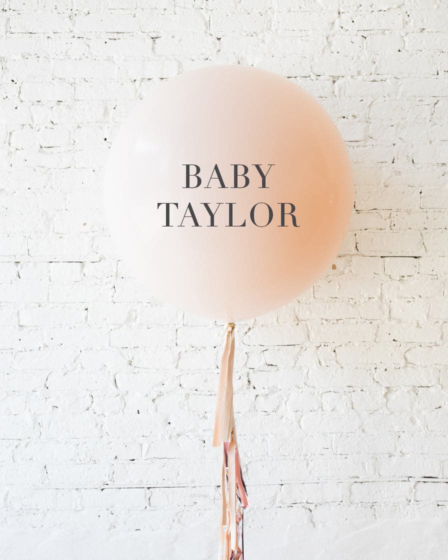 Glam Tan – Personalized Balloon with Tassel | Rental Glam Tan – Personalized Balloon with Tassel | Rental