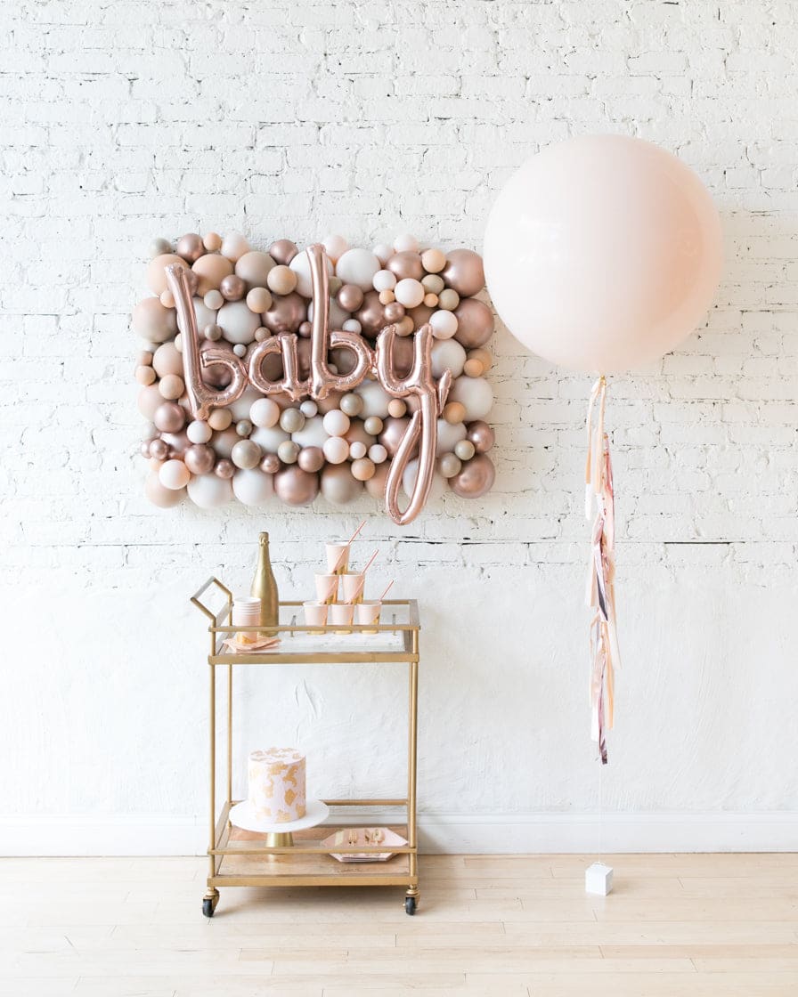 Glam Tan – Baby Backdrop & Giant Balloon Set | Rental Glam Tan – Baby Backdrop & Giant Balloon Set | Rental
