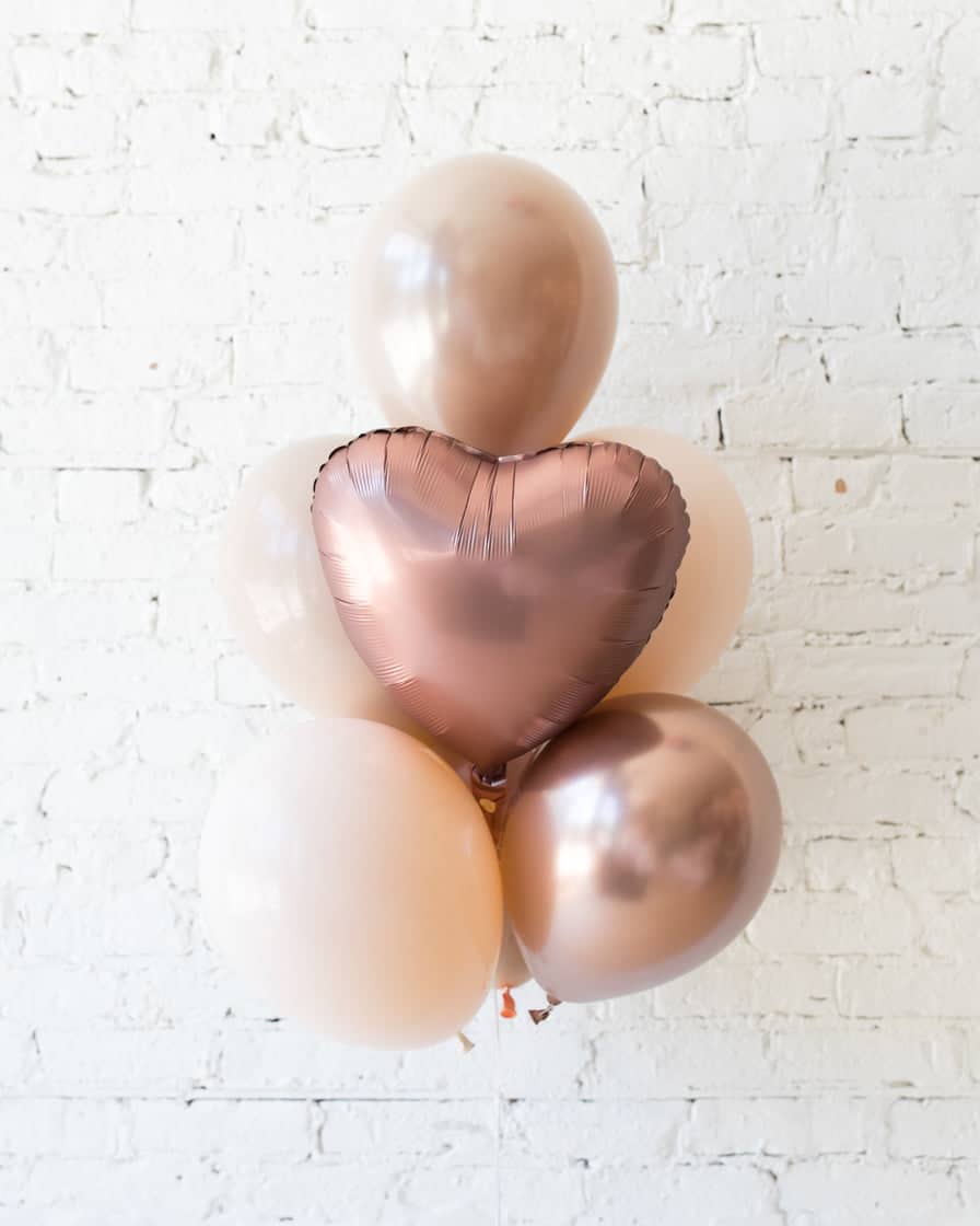 Glam Tan – Foil and 11in Balloons – bouquet of 7 | Rental Glam Tan – Foil and 11in Balloons – bouquet of 7 | Rental