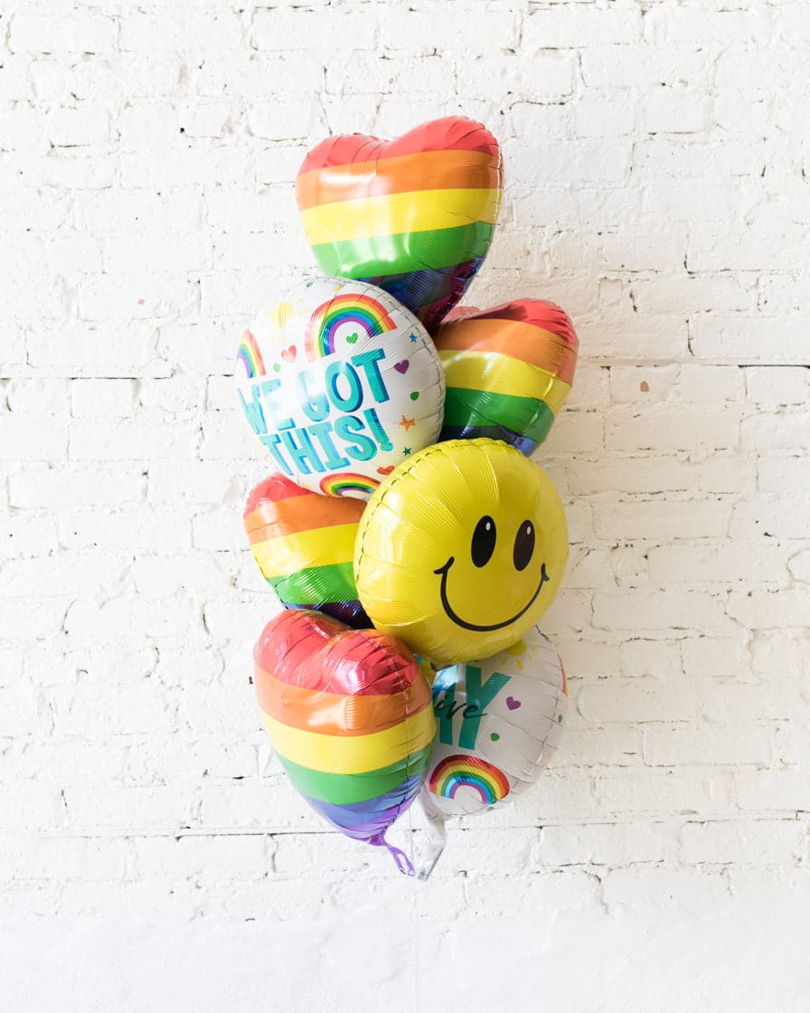 GIFT-Rainbow Heart Balloon Bouquet | Rental GIFT-Rainbow Heart Balloon Bouquet | Rental
