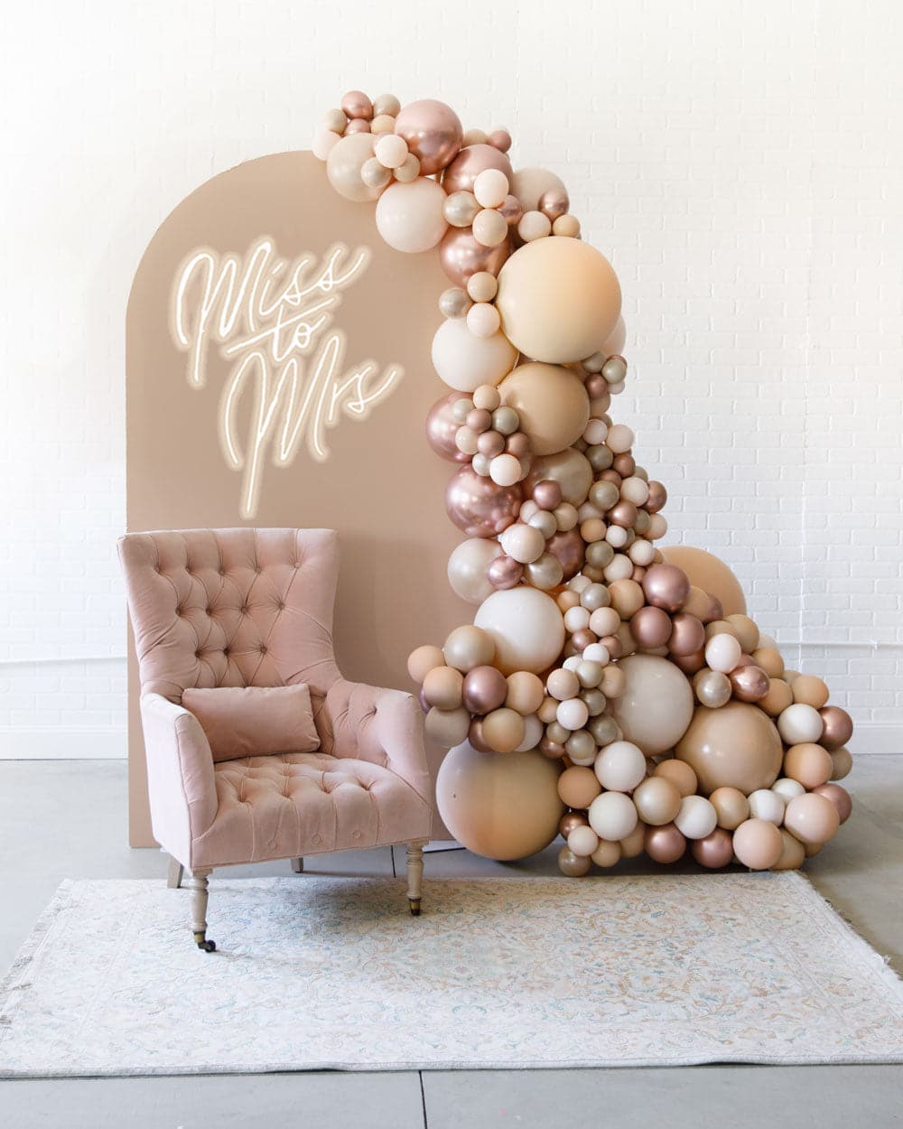 Berry Blush – The Aadi Set with Miss to Mrs Neon Sign | Rental Berry Blush – The Aadi Set with Miss to Mrs Neon Sign | Rental