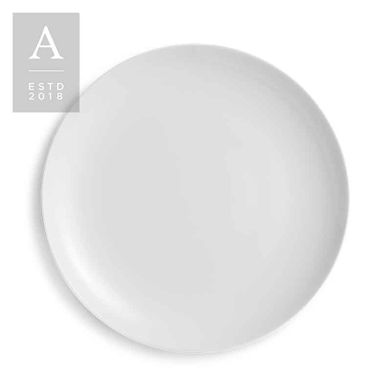 Iris White Coupe Luncheon Plate | Rental