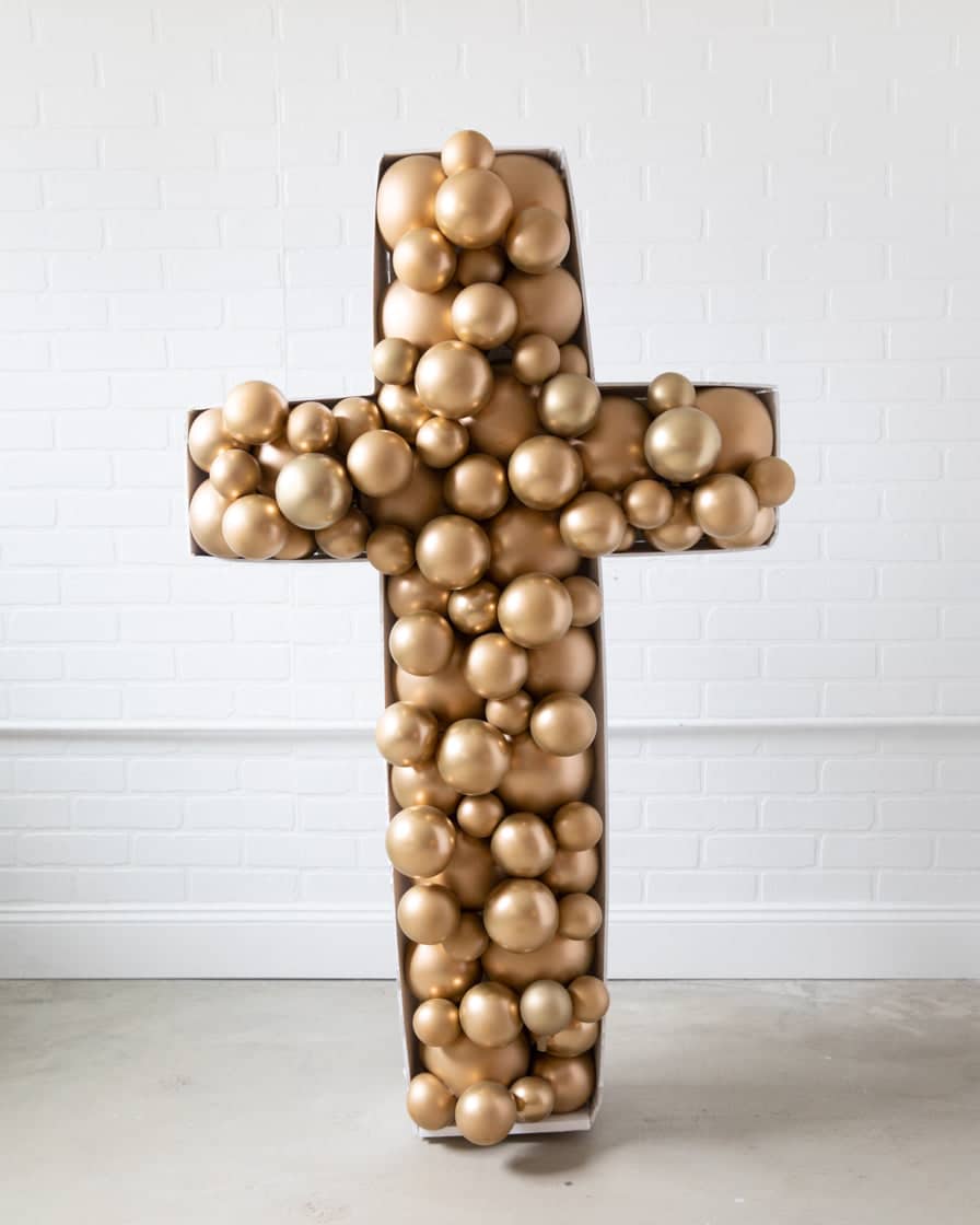Baptism/Communion – Cross Balloon Mosaic – 4ft | Rental Baptism/Communion – Cross Balloon Mosaic – 4ft | Rental