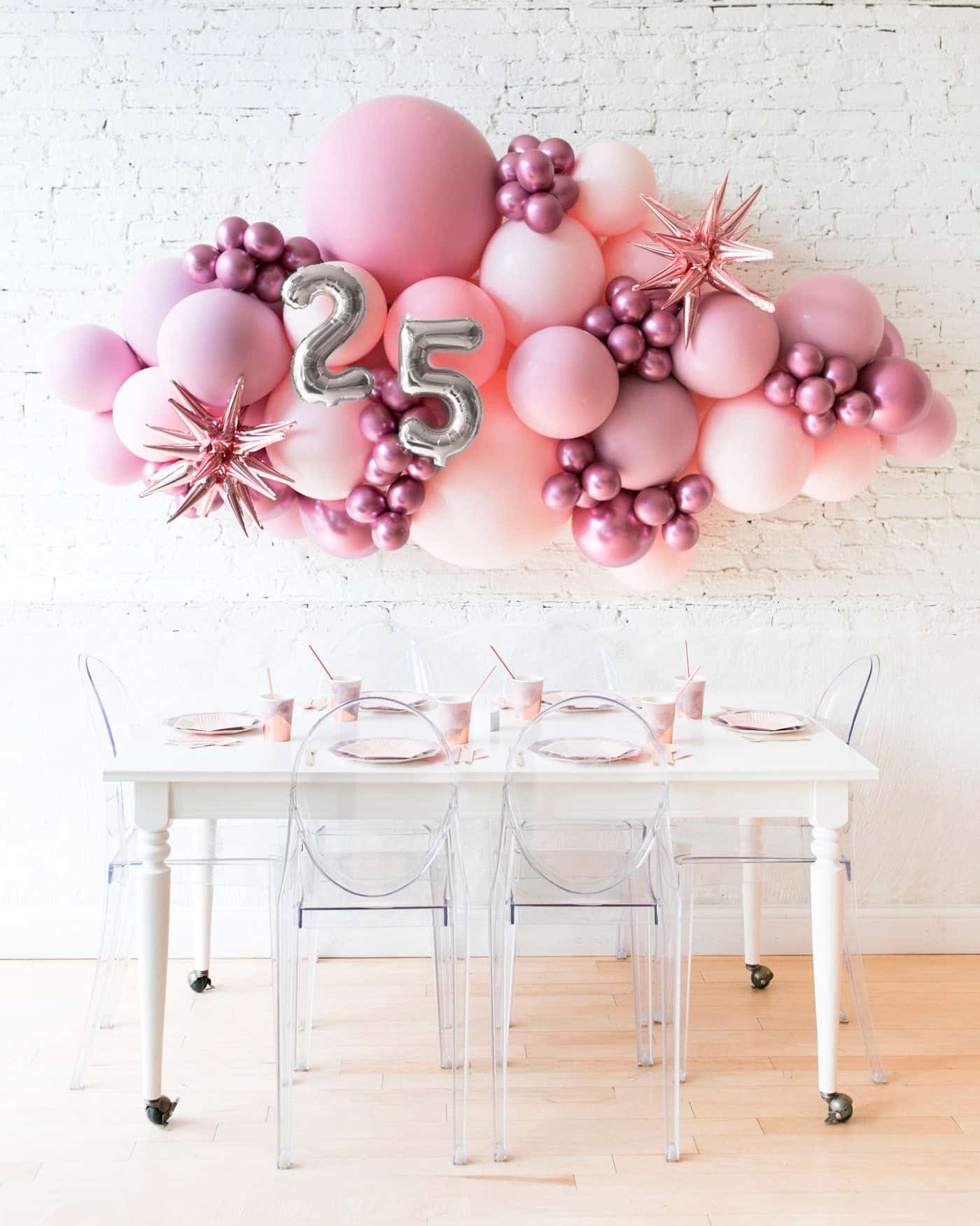 Modern Mauve – Number Backdrop Balloon Garland Install Piece | Rental Modern Mauve – Number Backdrop Balloon Garland Install Piece | Rental