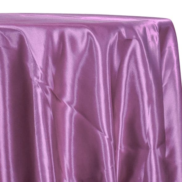 Bridal Satin Table Linen in Mauve 35 | Rental