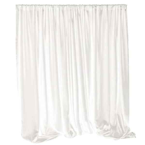 Decostar™ Economy Extra Wide Polyester Backdrop Drape Panel – 10ft Tall x 20ft Wide – White | Rental Decostar™ Economy Extra Wide Polyester Backdrop Drape Panel – 10ft Tall x 20ft Wide – White | Rental